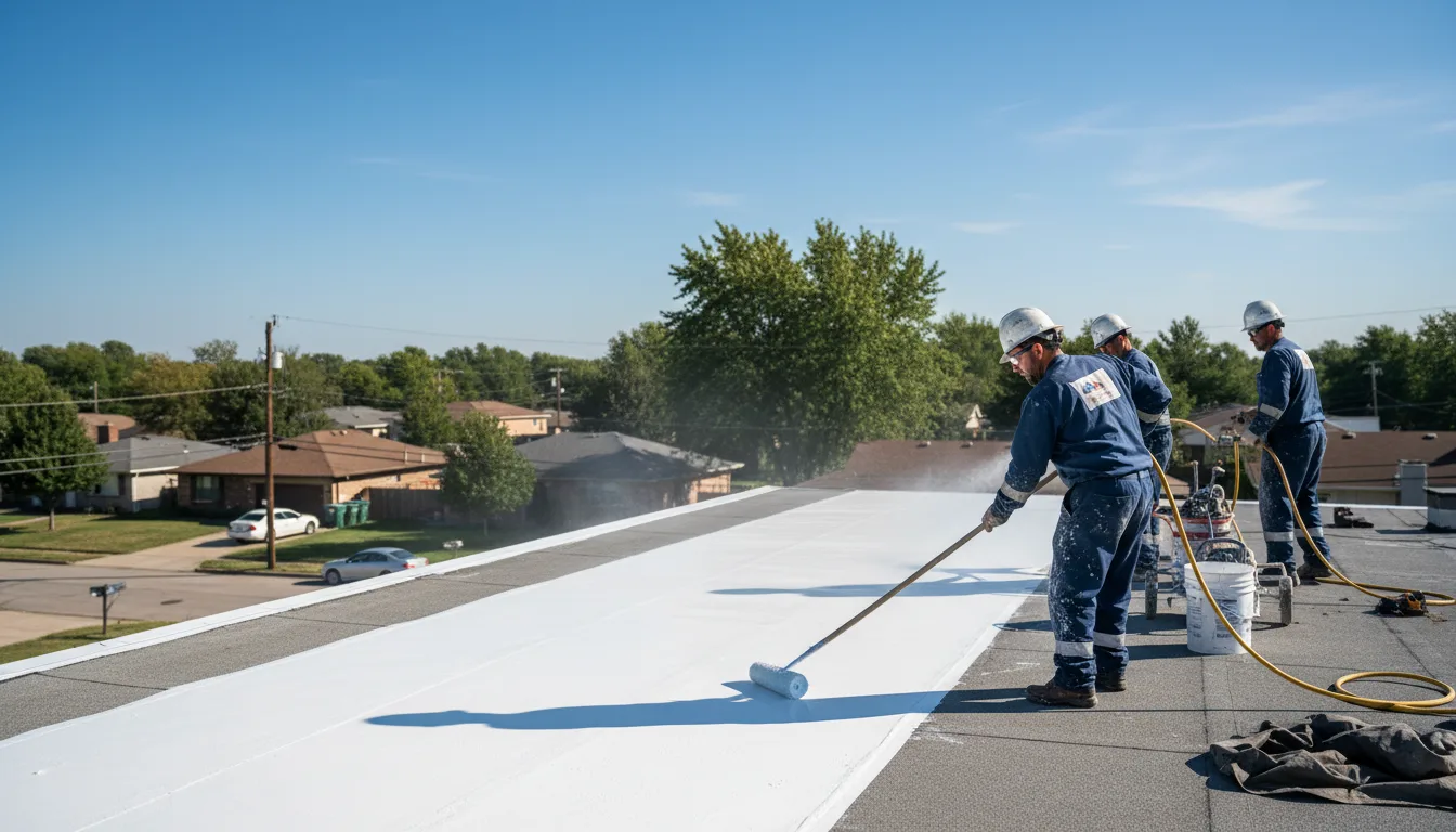 Commercial roof coating in Red Bud, IL near me